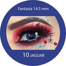 Pupilentes Halloween Fantasía Jaguar + Estuche + Envio