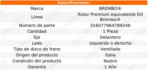 (1) Disco Vent Del Izq/der Explorer Sport Trac 01/05 Brembo Foto 3