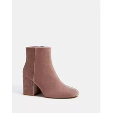 Botas Botineta De Gamuza Rosa Talles 37 Y 38