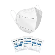 Kit Máscara N95 Dobrável Pff2 Proteção 100 Unidades Anvisa Cor Branco Desenho Do Tecido Nutriex