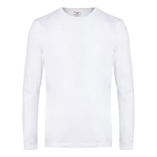 Camiseta Cuello Redondo Manga Larga Blanca Talla 2-4-6-8