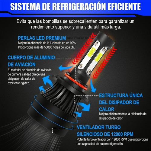 Kit Faros Led Automtico Para Chevrolet De 1200 Lm De Luz Al Foto 5