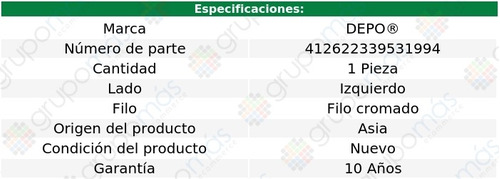 Faro Izq Filo Crom P/foco Xenn Silverado 16 Al 18 Foto 4