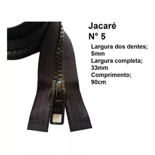 Zíper Para Jaquetas Extra Forte Double Force Cor Preto N° 5 90cm Cod X29