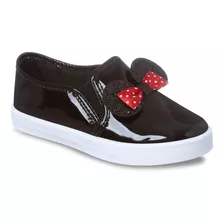 Tênis Infantil Feminino Escolar Slip On Calce Fácil