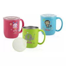 Vaso Con Interior De Acero Inoxidable Con Tapa Nuby 5607 Animales