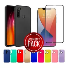 Protector Case Rígido + Vidrio Full Cover Huawei Y9 2019