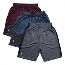 Bermuda Masculina Esportiva 3 Shorts Academia Treino Praia 