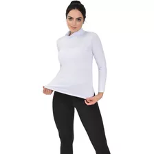 Blusinha Manga Comprida Simples Dia A Dia Feminina Basica