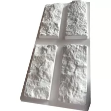Forma 3d 4 Tijolo Rockface Traverte Molde Para Gesso/cimento