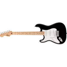 Guitarra Eléctrica Fender Squier Sonic Strato Lh Mn Wpg Blk Color Negro Orientación De La Mano Zurdo