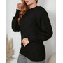 Blusa De Frio Tricot Feminina Suéter Lã Casaco Inverno Tricô Preto 38 A 44