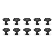 Set X10 Tiradores De Metal Para Mueble Boton Negro 88141