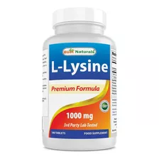 L-lisina Lysine 1000mg 180 Tabletas