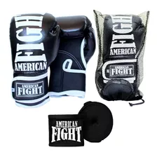 Luva Boxe Muay + Bandagens American Fight - Promoção