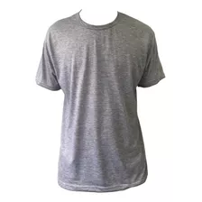 5 Camiseta Cinza Mescla Sublimação Malha Blusa Atacado