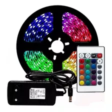 Fita Led Rgb 5050 Rolo 5m Prova Dágua + Fonte+ Controle