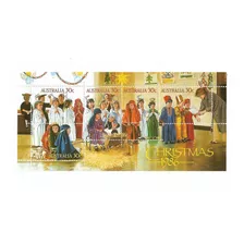 Australia 1986 Navidad Serie 4 Valores En Hojita Block Mint 