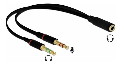 Cable Splinter 3,5 Mm, Separador De Micrófono Y Audifono