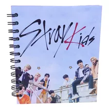 Cuaderno Tamaño Agenda Straykids Con Laminas Y Sobre