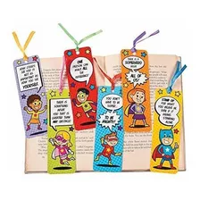 Fun Express 48 Superhero Laminated Bookmarks 'x 6' Nuevo.