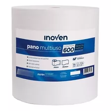 600 Panos Multiuso Perfex 28x40cm Inoven Rolo 240m Limpeza Cor Branco