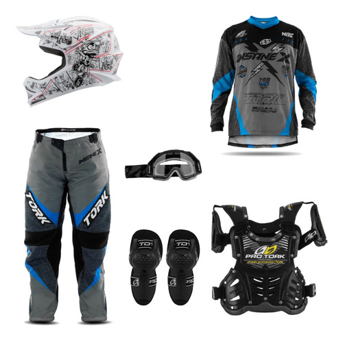 Roupa Bebê Motocross Trilha Enduro Velocross Moto