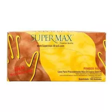 Luvas Descartáveis Antiderrapantes Supermax Premium Quality Procedimento Cor Branco Tamanho G De Látex X 100 Unidades 