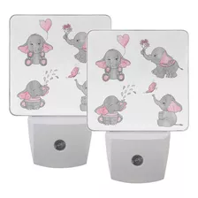 Juego De 2 Lindos Dibujos Animados De Elefante Bebé Fo...