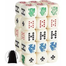 30 Dados De Póquer De ***** In, 6 Caras, Ideal Para Juegos D