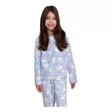 Pijama Infantil Fleece Ted Peludinho Frio Inverno Fechado 