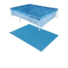 Kit Piscina De Armação 1000 Litros + Forro Infantil Mor Novo