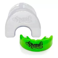  Spank Pro Protetor Bucal Profissional Boxe Dente Termo Ajustável Cor Verde Sabor Sem Sabor