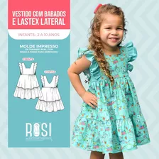 Molde Vestido Infantil Com Babados Infa2015 Impresso - Rosi