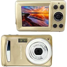 Cámara Digital Acuvar 16mp Lcd Usb, Micrófono Dorado