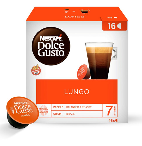 Café Lungo En Cápsula Nescafé Dolce Gusto Sin Tacc