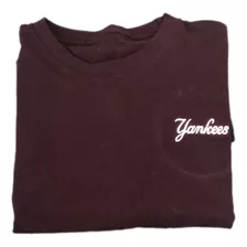 Playera Cuello Redondo Yankees Bordado 