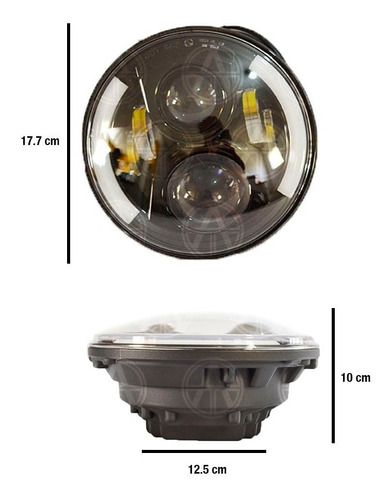 Faro De 7 De 8 Leds Jeep Wrangler Harley Toyota Fj 4x4 3 Foto 6