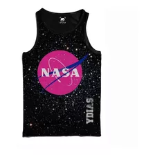 Camiseta Regata Nasa Galaxia Astronomia Geek Moda Tumbr