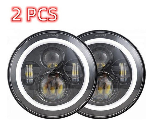 Faro Led 7 H4 Angel Eye Escarabajo Combi Jeep Wrangler 2 Foto 2