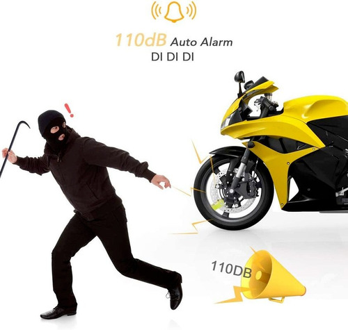 Alarma Motocicle Bloqueo Impermeable Freno Disco Candado Foto 4