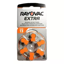 Pack 6 Pilas Audífono Rayovac Batería Extra 13 - Todopilas