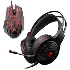 Headset Gamer Evolut Temis Eg-301r + Mouse Gamer Spider 2