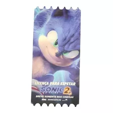 Ingresso Colecionável Sonic 2 Cinemark Cartonado