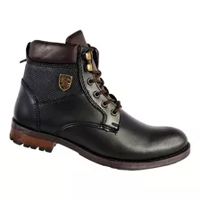 Botines Casuales Hombre Caballero Bota Negro Tipo Gamuza 