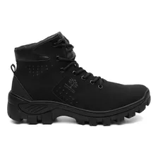 Coturno Adventure Bota Masculina Costurada Bico Resistente