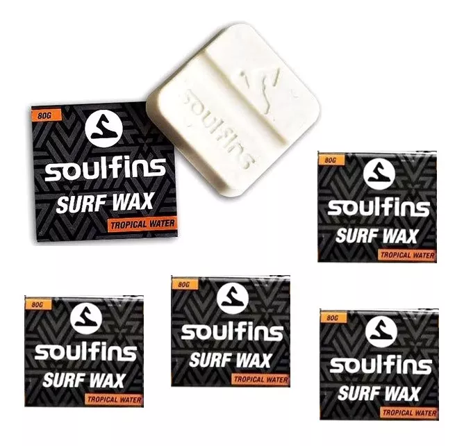 5 Parafina Surf Prancha Wax - 5 Unidades Soul Fins 80g