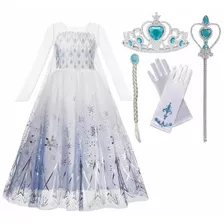 Delicado Detallado Disfraz Princesa Elsa Frozen Y Accesorios