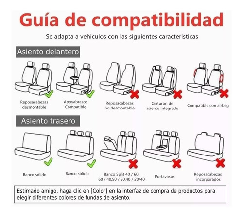 Funda De Asiento Coche De Polister Universal Para 5asientos Foto 8