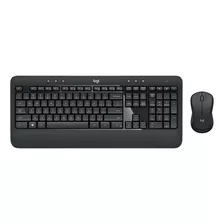 Kit De Teclado Y Mouse Inalámbrico Logitech Mk540 Español Latinoamérica De Color Negro